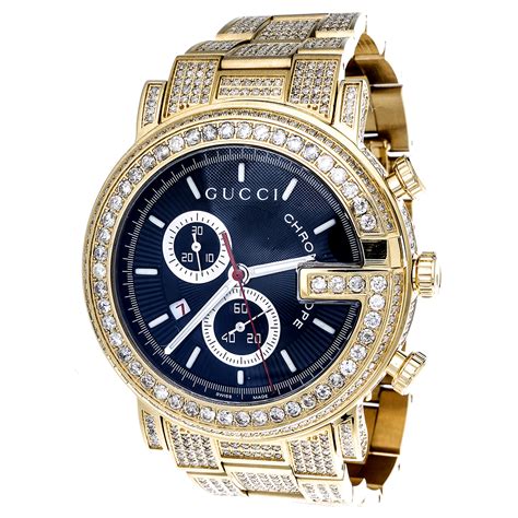 reloj gucci hombre precio méxico|men's Gucci watch diamond bezel.